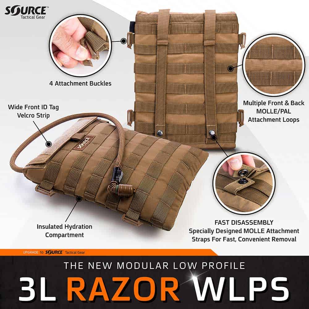 Razor | Low Profile MOLLE Hydration Pouch | 3L (100 oz.)