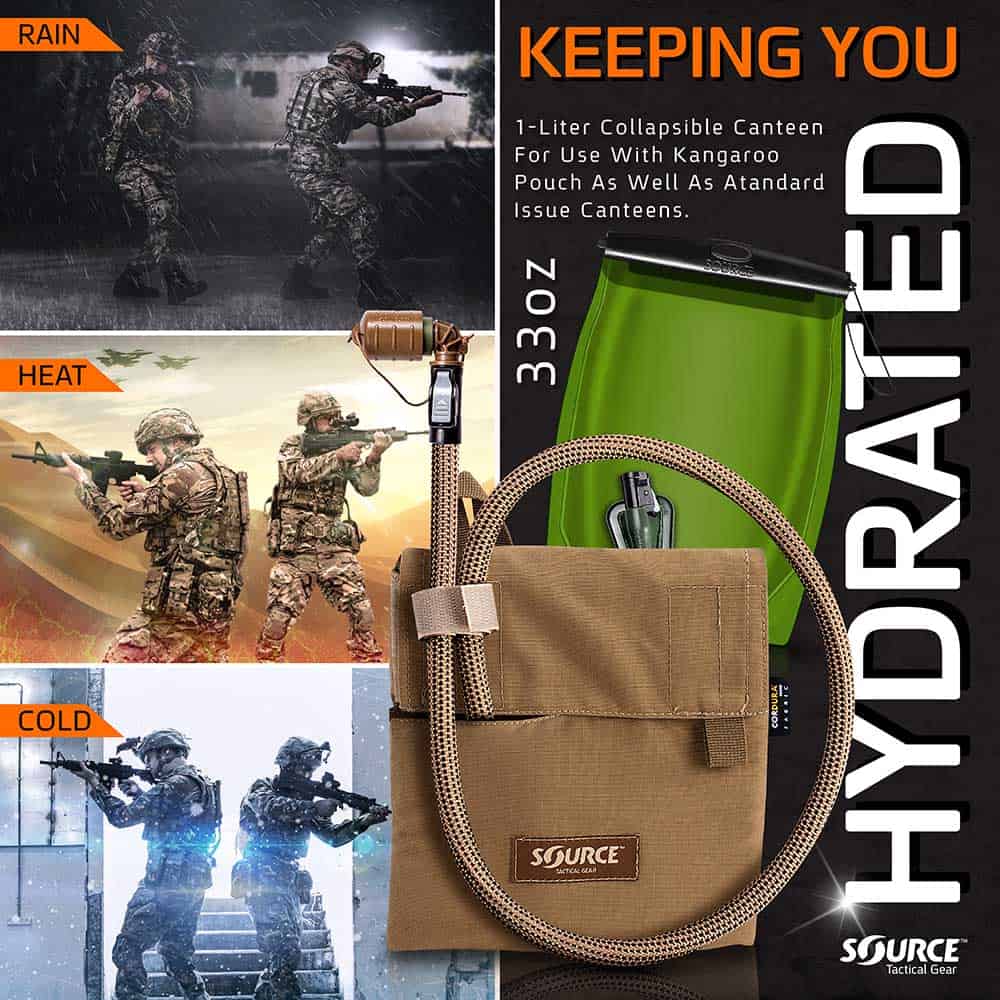 Kangaroo Pouch | Tactical Hydration Pack | 1L (32 oz.) - Image 6